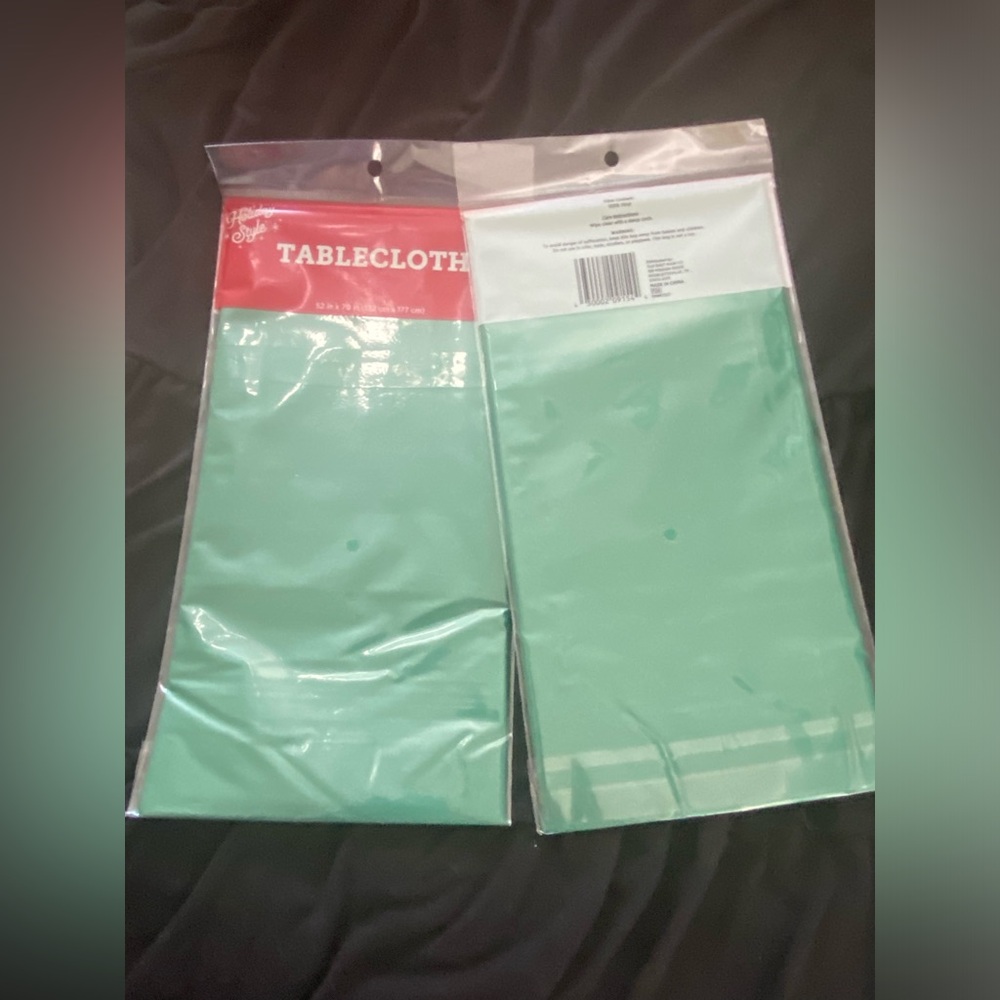 Green Plastic Tablecloth